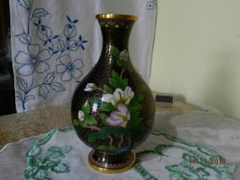 Čínská Váza Cloisonne Smalt